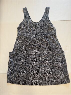 Black & White Leopard Print Tank Dress